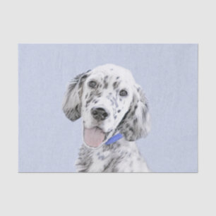 Papel De Seda Inglês Setter Blue Belton pintando arte canina