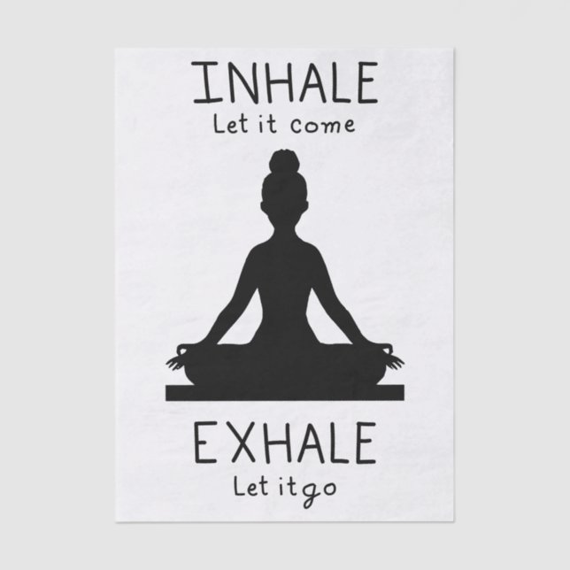 Papel De Seda Inhale Exhale Yoga (Frente )