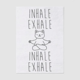 Papel De Seda inhale Exhale yoga cat