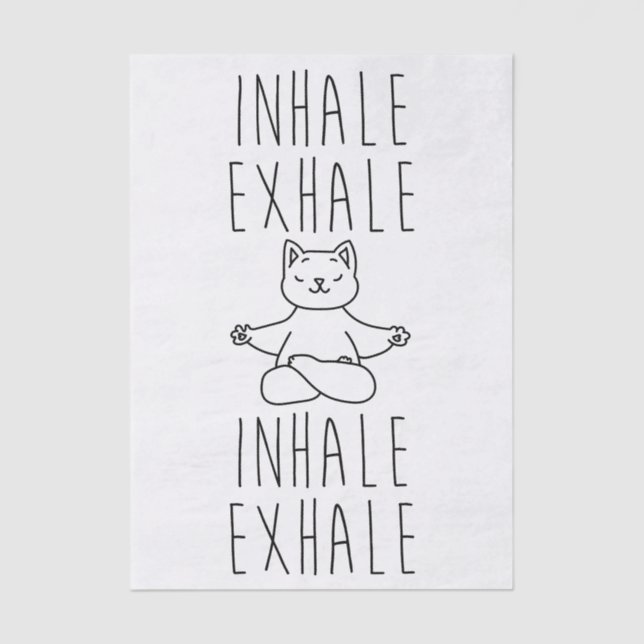 Papel De Seda inhale Exhale yoga cat (Frente )