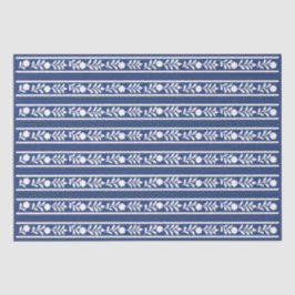 Papel De Seda Inky Blue 2 Bone Inlay Floral Decoupage