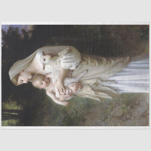 Papel De Seda Inocência (Madonna e Child), Bouguereau (Frente )