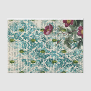 Papel De Seda Inseto do Besouro Verde Vintage