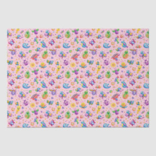 Papel De Seda Insetos de desenho animado na Fada Rosa