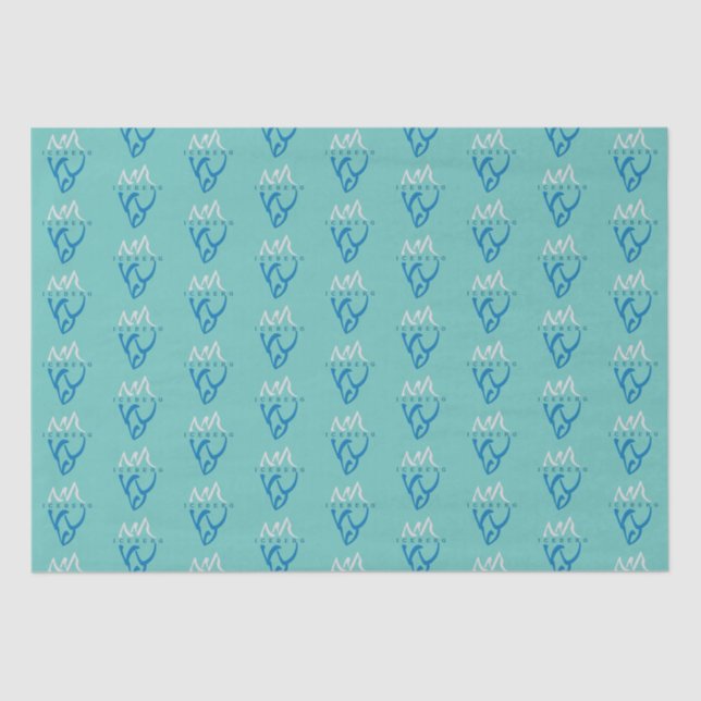 Papel De Seda Inspiração de Abstrato de Teal Azul Personalizado (Frente )