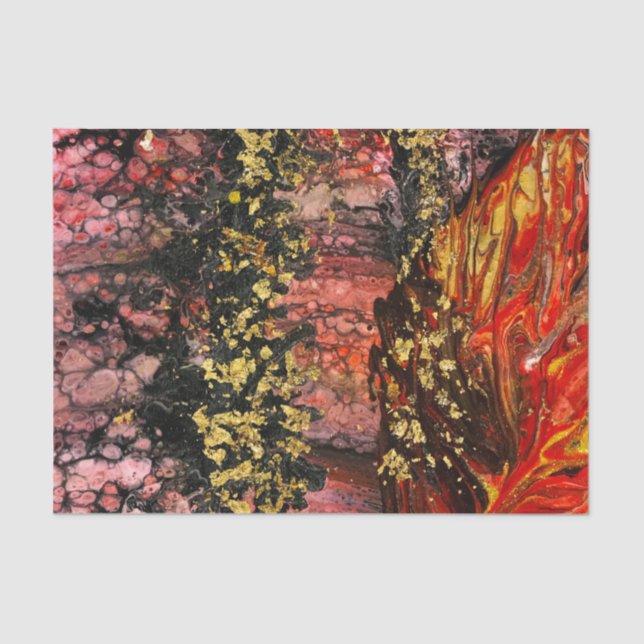 Papel De Seda Inspirado pelo Ornamento de Incêndios da Califórni (Frente )