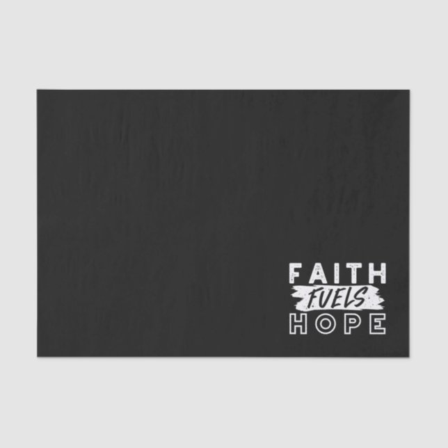 Papel De Seda Inspirational Faith Quote – Faith Fuels Hope (Frente )
