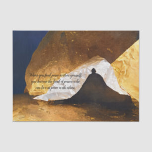 Papel De Seda Instrutor de Meditação de Yoga Dourada Preta Reiki