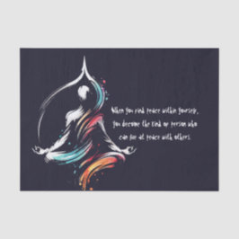 Papel De Seda Instrutor de Meditação de Yoga Lotus Pose Bruske