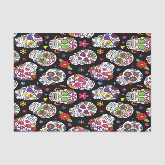 Papel De Seda Intimidação assustador e bloodcurdling do crânio (Frente )