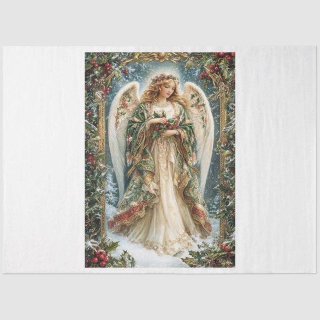 Papel De Seda Intrair Anjo de Natal (Frente )