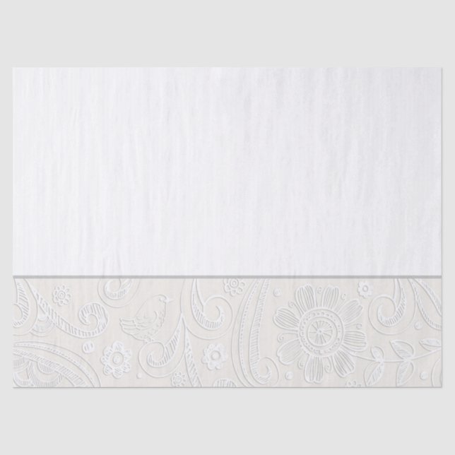 Papel De Seda Invasão de Presente Nutricional Floral Artisan (Frente )