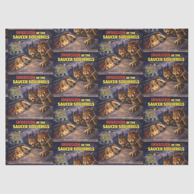 Papel De Seda Invasion of the Saucer Squirrels (Frente )