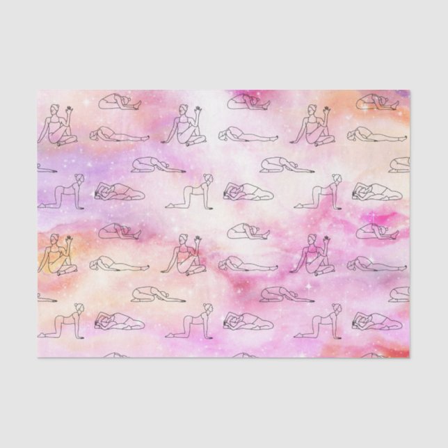 Papel De Seda Ioga Rosa (Design 33 Série Rosa) (Frente )