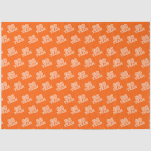 Papel De Seda Ir para Arte de Palavras em Laranja
