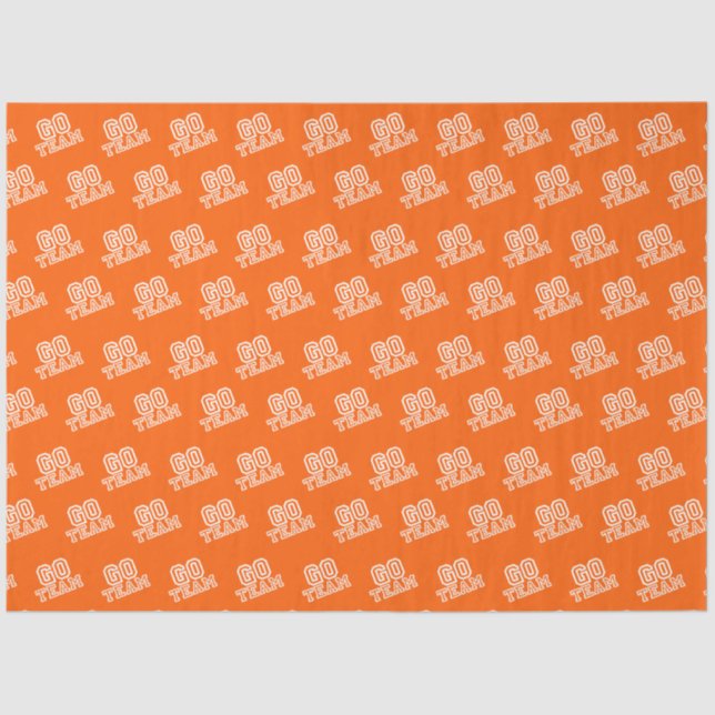 Papel De Seda Ir para Arte de Palavras em Laranja (Frente )