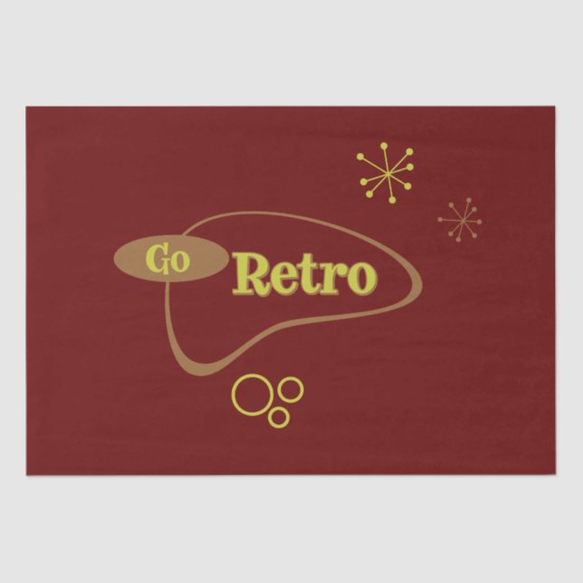 Papel De Seda Ir Retro MidCentury Modern Wraping Paper (Frente )