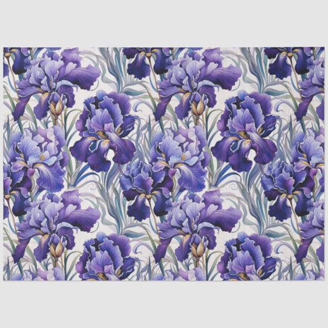 Papel De Seda Íris Azul Roxo Decoupage  (Frente )