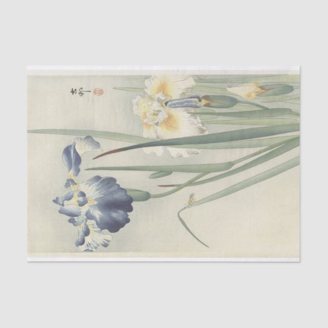 Papel De Seda Írises por Ohara Koson (Frente )