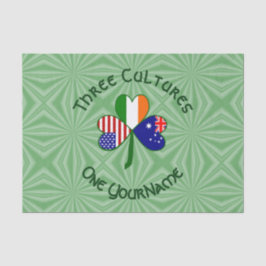Papel De Seda Irlandês australiano USA Flags Shamrock Personaliz