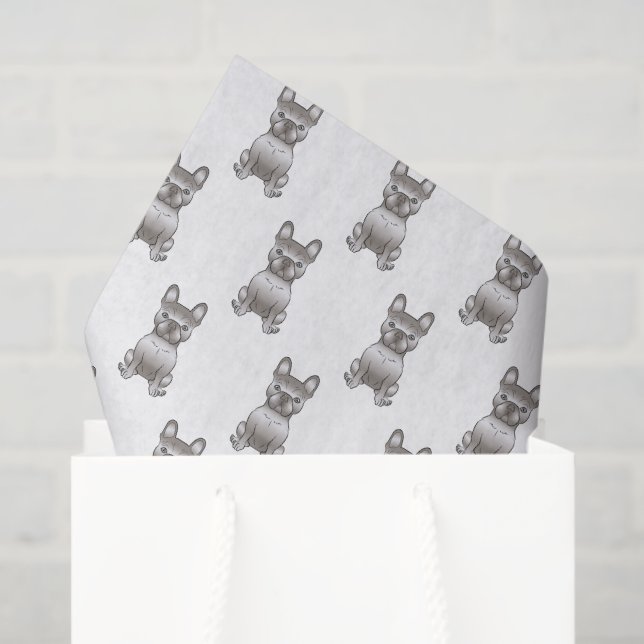 Papel De Seda Isabella French Bulldog / Frenchie Dog Pattern (Sacola de presentes)
