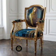 Isolado Vintage Woman Decoupage Furnement