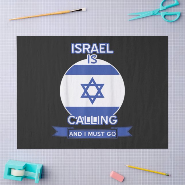 Papel De Seda Israel Está Chamando E Eu Devo Ir  (Arte )