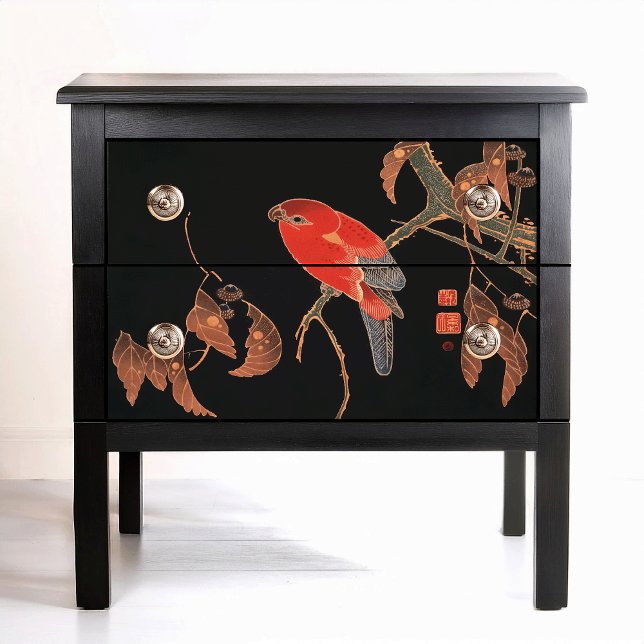 Papel De Seda Ito Jakuchu Red Parrot em galeria de árvores Circa (Criador carregado)