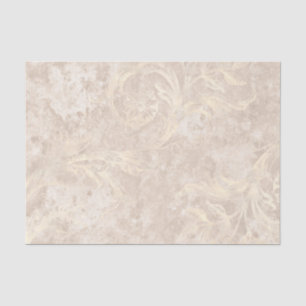 Papel De Seda Ivory e White Vintage Damask
