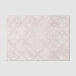 Papel De Seda Ivory e White Vintage Damask
