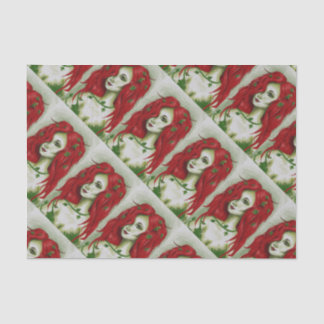 Papel De Seda Ivy Nymph Redhead Mulher Pixie Fantasy Art