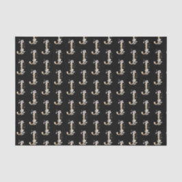 Papel De Seda J Monograma - Tecido Floral