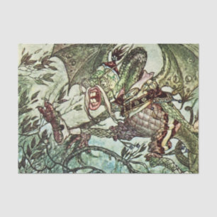 Papel De Seda “Jabberwocky” por Charles Folkard