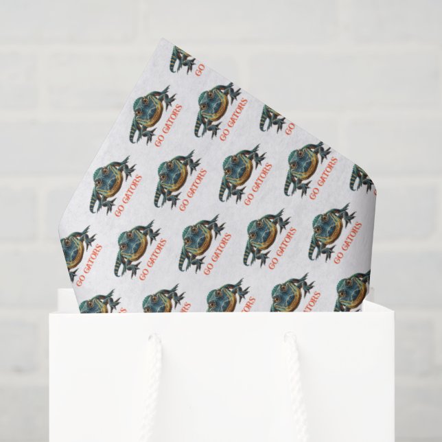 Papel De Seda Jacaré - Vamos Gators (Sacola de presentes)