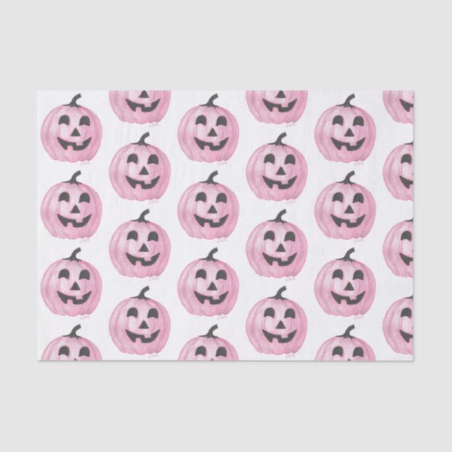 Papel De Seda Jack-O-Lanterna Rosa (Frente )
