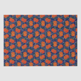 Papel De Seda Jack o'lantern & Cobweb Pumpkin Halloween