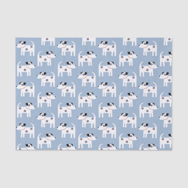 Papel De Seda Jack Russell Parson Terrier Dog Patterno (Frente )