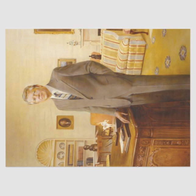 Papel De Seda James Earl Carter Pintou o Presidente dos EUA, Ret (Frente )