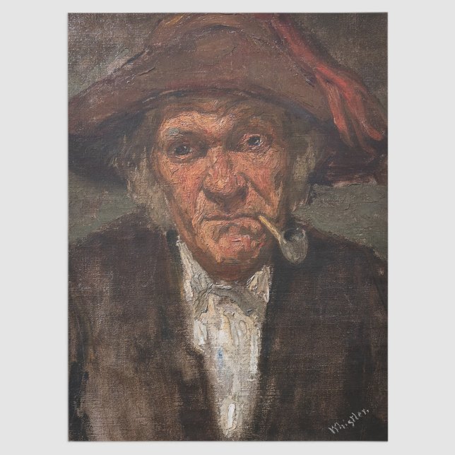 Papel De Seda James Whistler - Homem Fumando um Pipe (Criador carregado)
