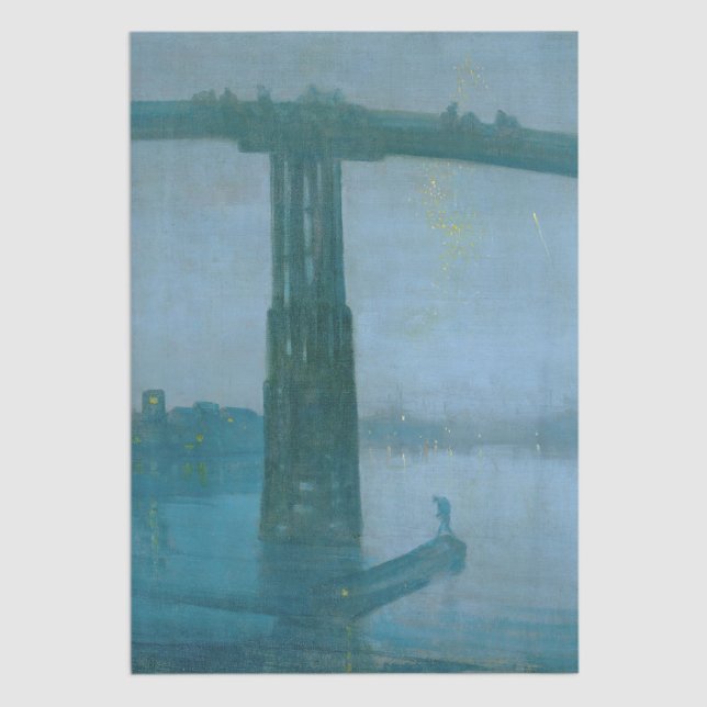 Papel De Seda James Whistler - Nocturne, Antiga Ponte Battersea (Criador carregado)