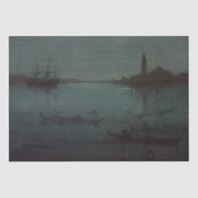 Papel De Seda James Whistler - Noturne: A Lagoa, Veneza (Frente )