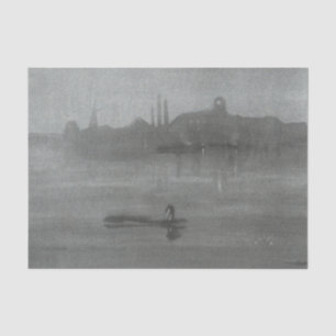 Papel De Seda James Whistler - Noturne: O Tâmisa em Battersea