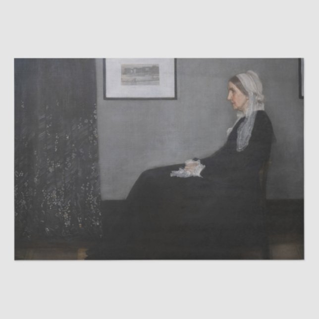 Papel De Seda James Whistler - Retrato da Mãe da Artista (Frente )