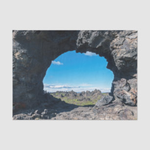 Papel De Seda Janela de lava em Dimmuborgir, área de Myvatn - Is