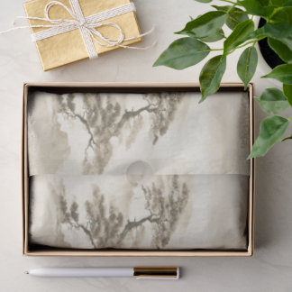 Papel De Seda Japan Ink Landscape Minimal Misty Mountain