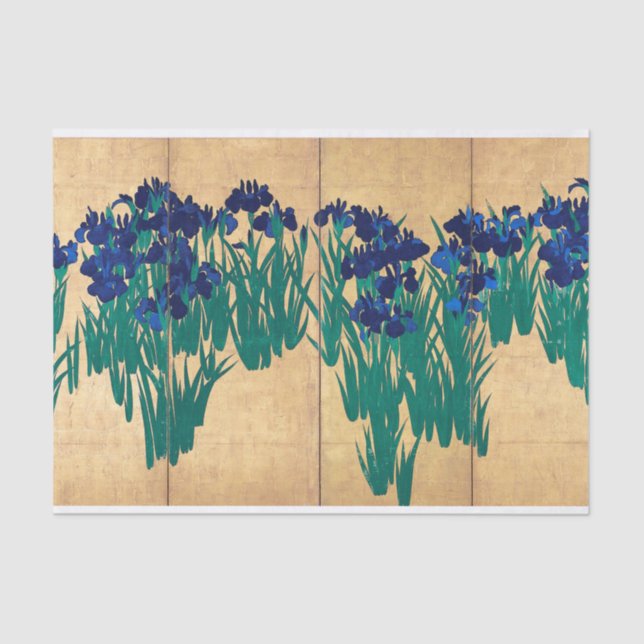Papel De Seda Japanese Irises, Ogata Kōrin (Frente )