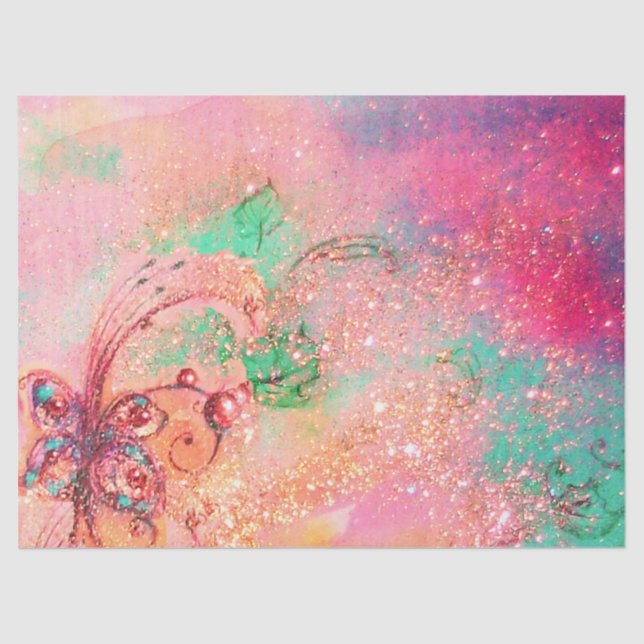 Papel De Seda JARDIM DAS SOMBRAS PERDIDAS -PLANTAS BORBOLETA Ros (Frente )