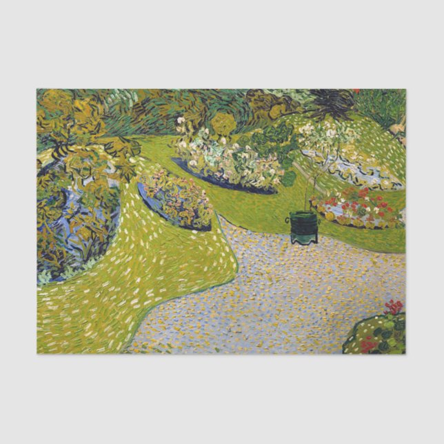 Papel De Seda Jardim de Auvers, Vincent van Gogh Art (Frente )