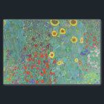 Papel De Seda Jardim de fazenda com girassóis por Gustav Klimt<br><div class="desc">Visite minha loja para obter um design mais interessante e mais opções de cores => zazzle.com/colorfulworld*</div>