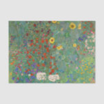 Papel De Seda Jardim de fazenda com girassóis por Gustav Klimt<br><div class="desc">Jardim de fazenda com girassóis por Gustav Klimt</div>